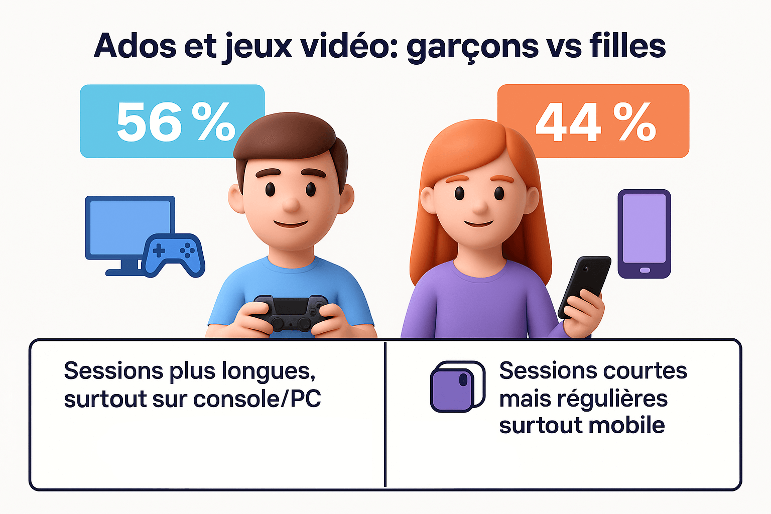 Répartition Adolescent garçon / fille