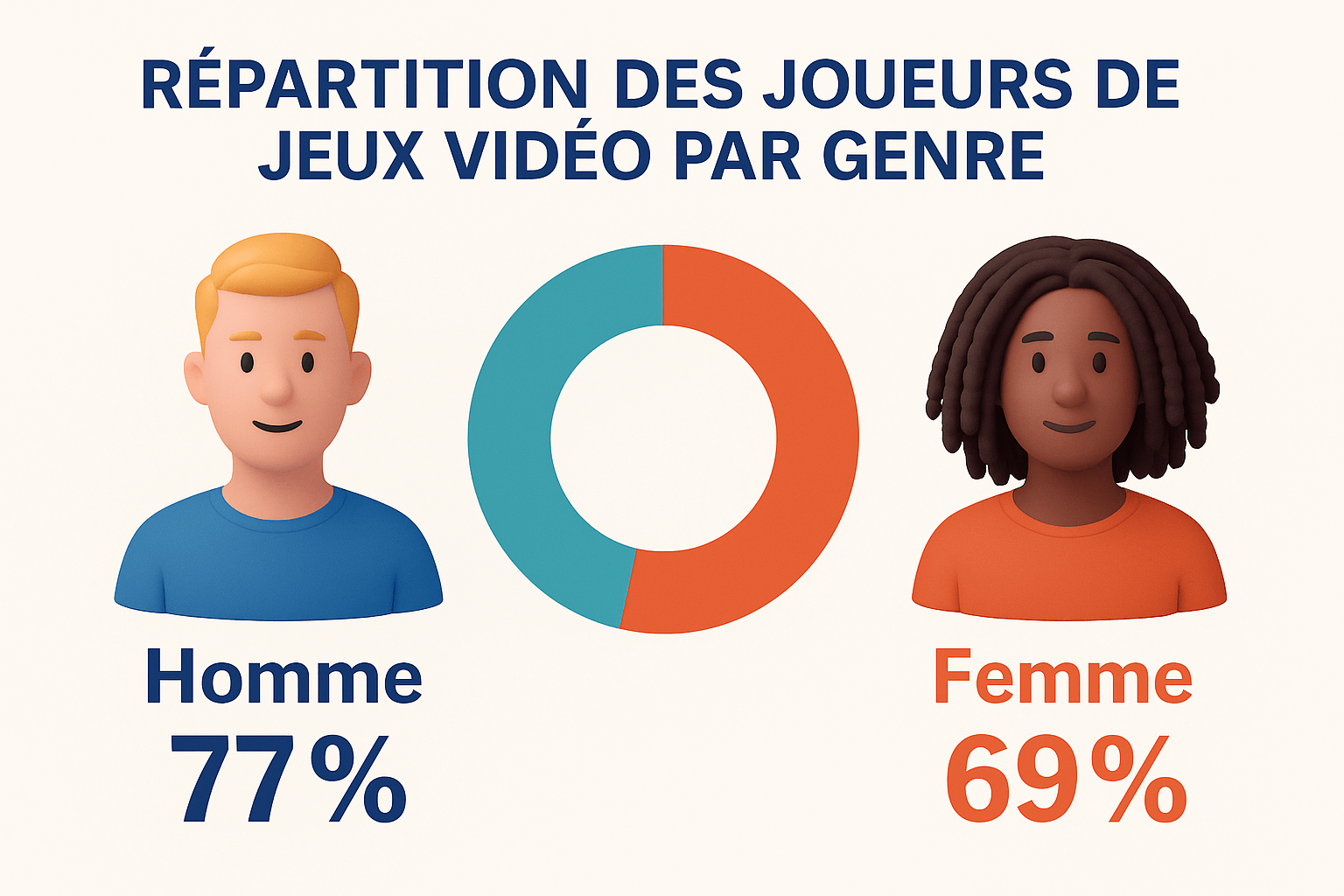 Répartition jeux vidéos garçon / fille