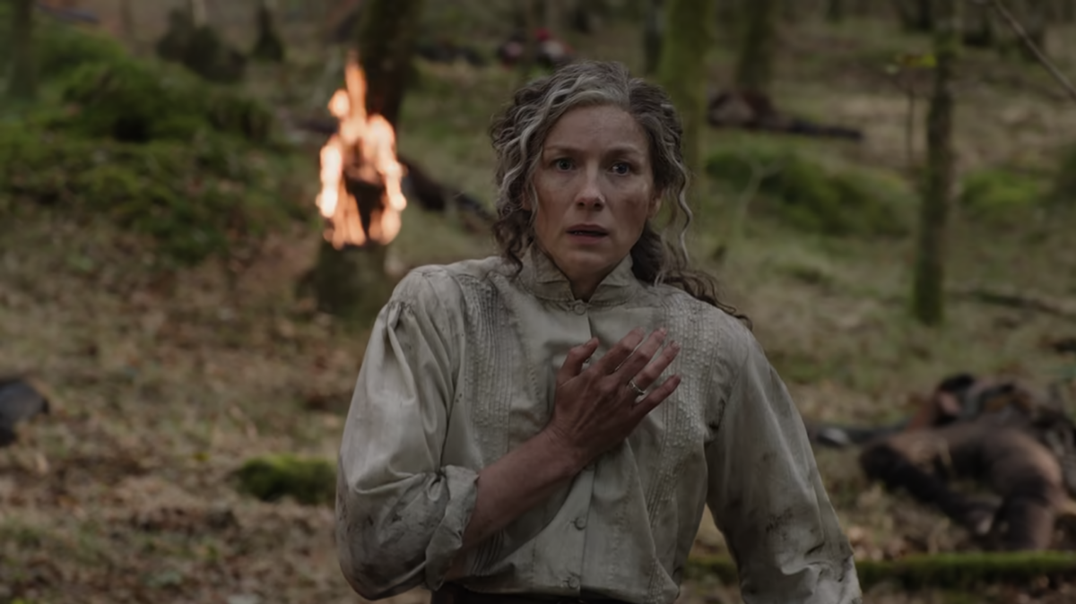 Claire sent que Jamie est touché dans Outlander